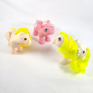 Vintage My Little Pony Baby Ponies Sun Pegasus, Tiddly Winks, Lofty Beddy Bye